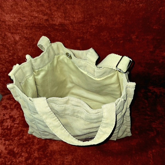 Corduroy Canvas Crossbody/Shoulder/Hand Bag by Letu Multi-Use Unisex Khaki - Picture 6 of 12